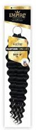 SENSATIONNEL HUMAN HAIR CROCHET BRAIDS EMPIRE FEATHER CROCHET DEEP 18"