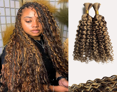 BELAVED HUMAN BRAIDING HAIR BLONDE HIGHLIGHT FOR BOHO