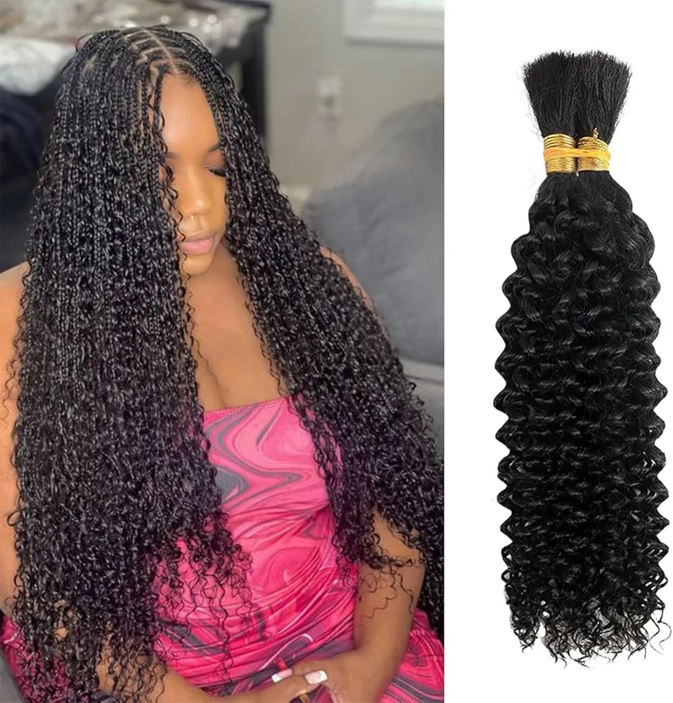 CURLY HUMAN BRAIDING HAIR FOR BOHO BRAIDS BOHEMIAN