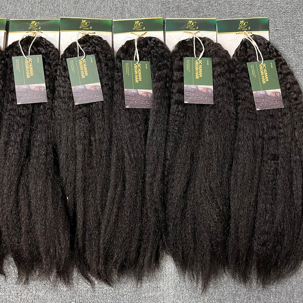 KINKY STRAIGHT HAIR FOR BOHO BRAIDS